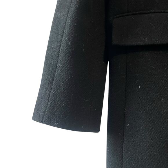 J. Crew Cocoon Coat in Italian Stadium Cloth Wool Nello Gori J5536 Size 2 Black - Picture 10 of 11